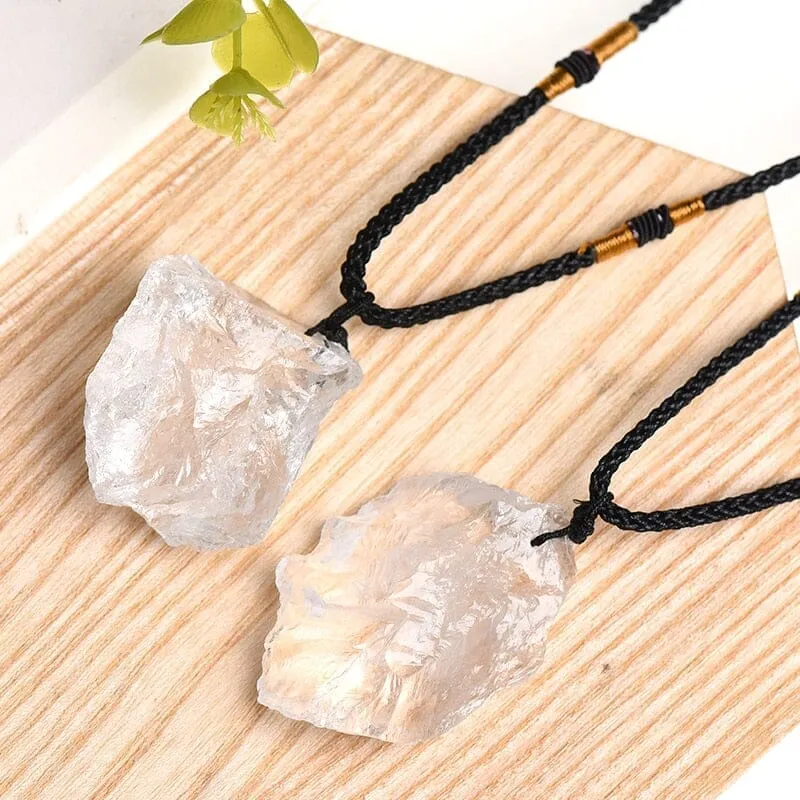 1 Piece Irregular Natural Tigers Eye Yellow Stone and Mineral Pendant Necklaces