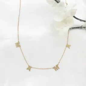 10k Gold MAMA Charm Necklace