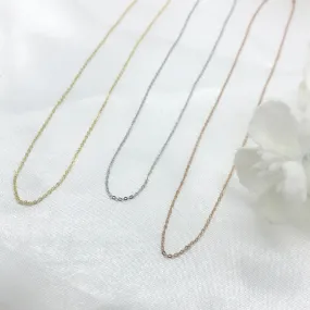 10k Gold Sparkly Light Weight Chain- Adjustable Lengths