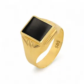 10K Yellow Gold Ring with Onyx - 224919