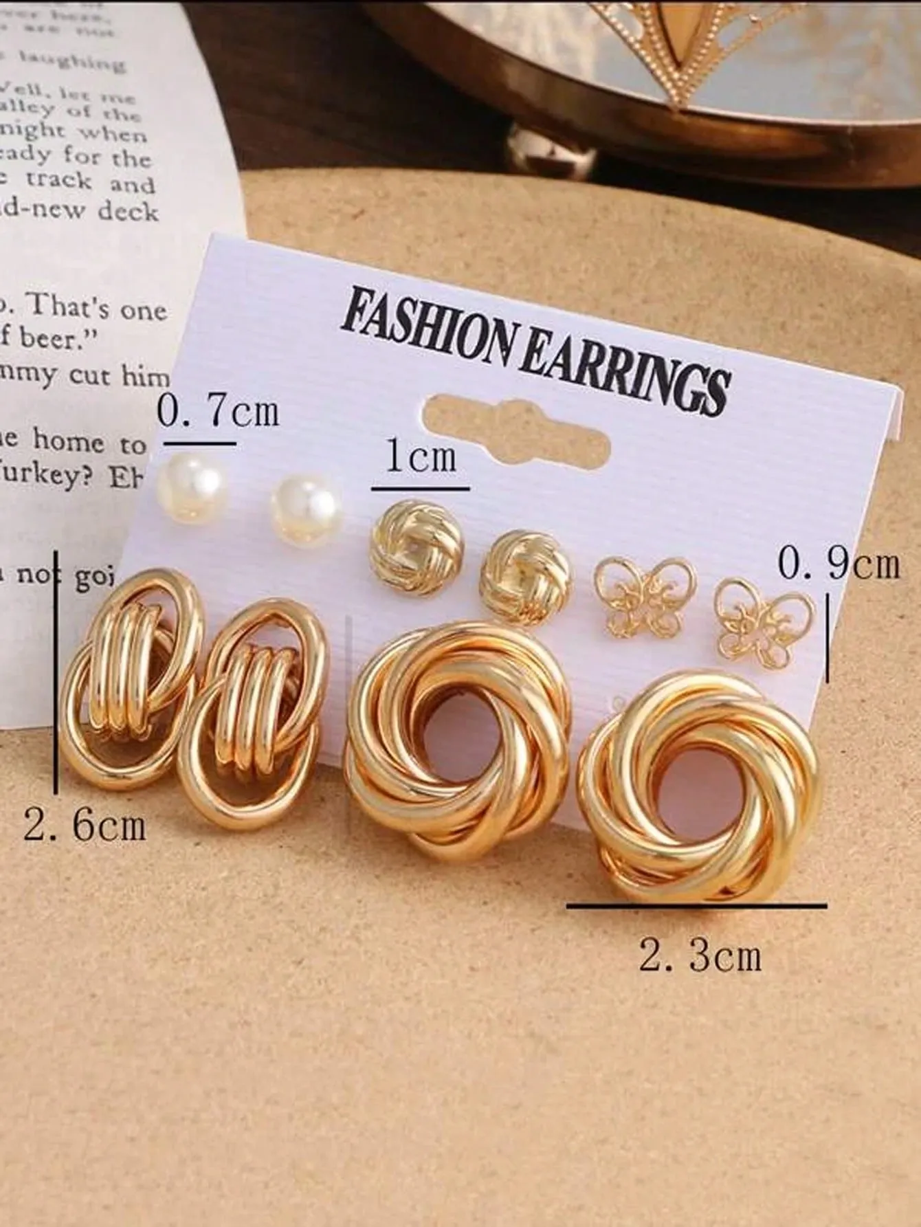 11pairs Faux Pearl Decor Circle Shaped Earrings Set For Women, Great For Dating And Festival Gifts