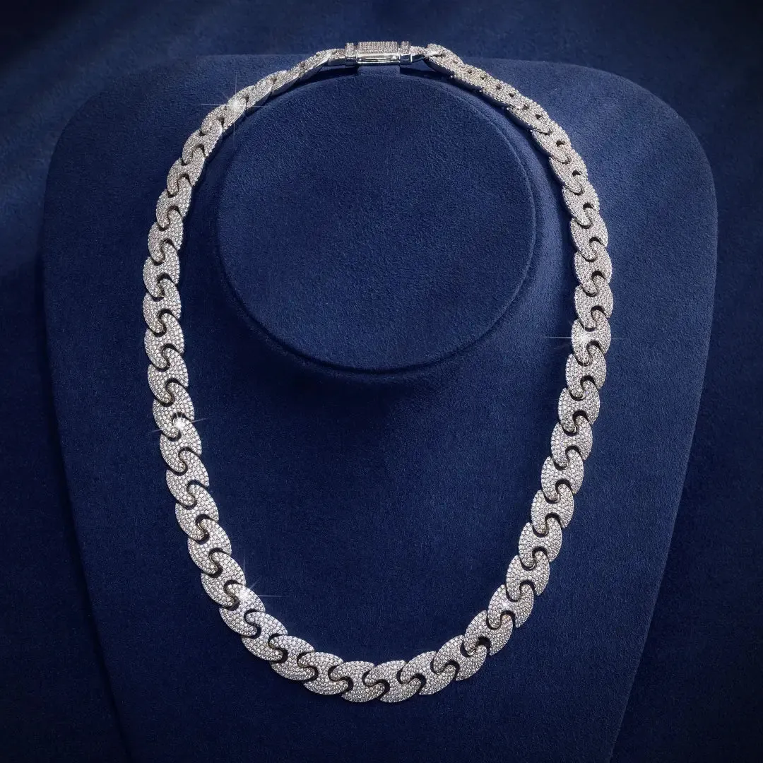 12MM G-LINK CHAIN IN WHITE GOLD