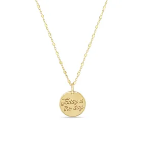 14k Amore Square Bead Chain Necklace