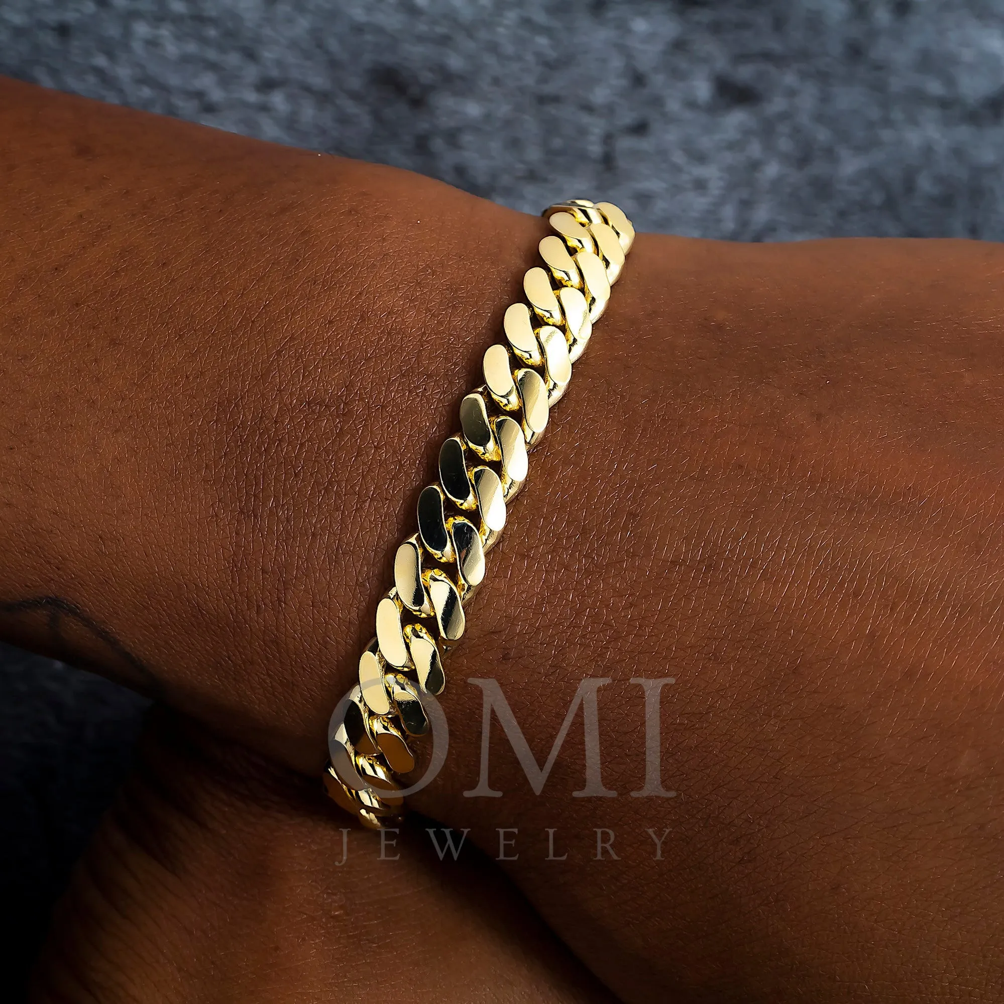 14K GOLD 10MM HOLLOW MIAMI CUBAN LINK BRACELET