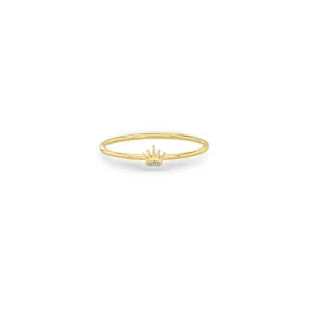 14k Itty Bitty Pavé Diamond Crown Ring