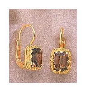 14k Siena Smoky Topaz Earrings