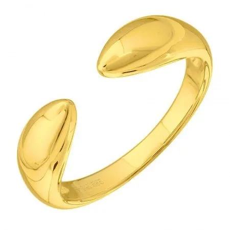 14k Yellow Gold Thick Claw Fashion Ring