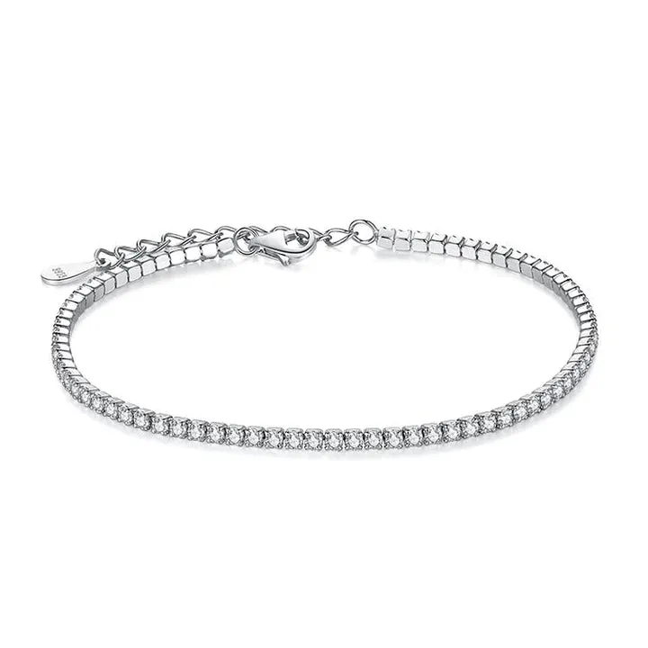 18k/925 Vermeil Cubic Zirconia Tennis Bracelet