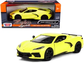 2020 Chevrolet Corvette C8 Stingray Yellow Timeless Legends 1/24 Diecast Model Car by Motormax