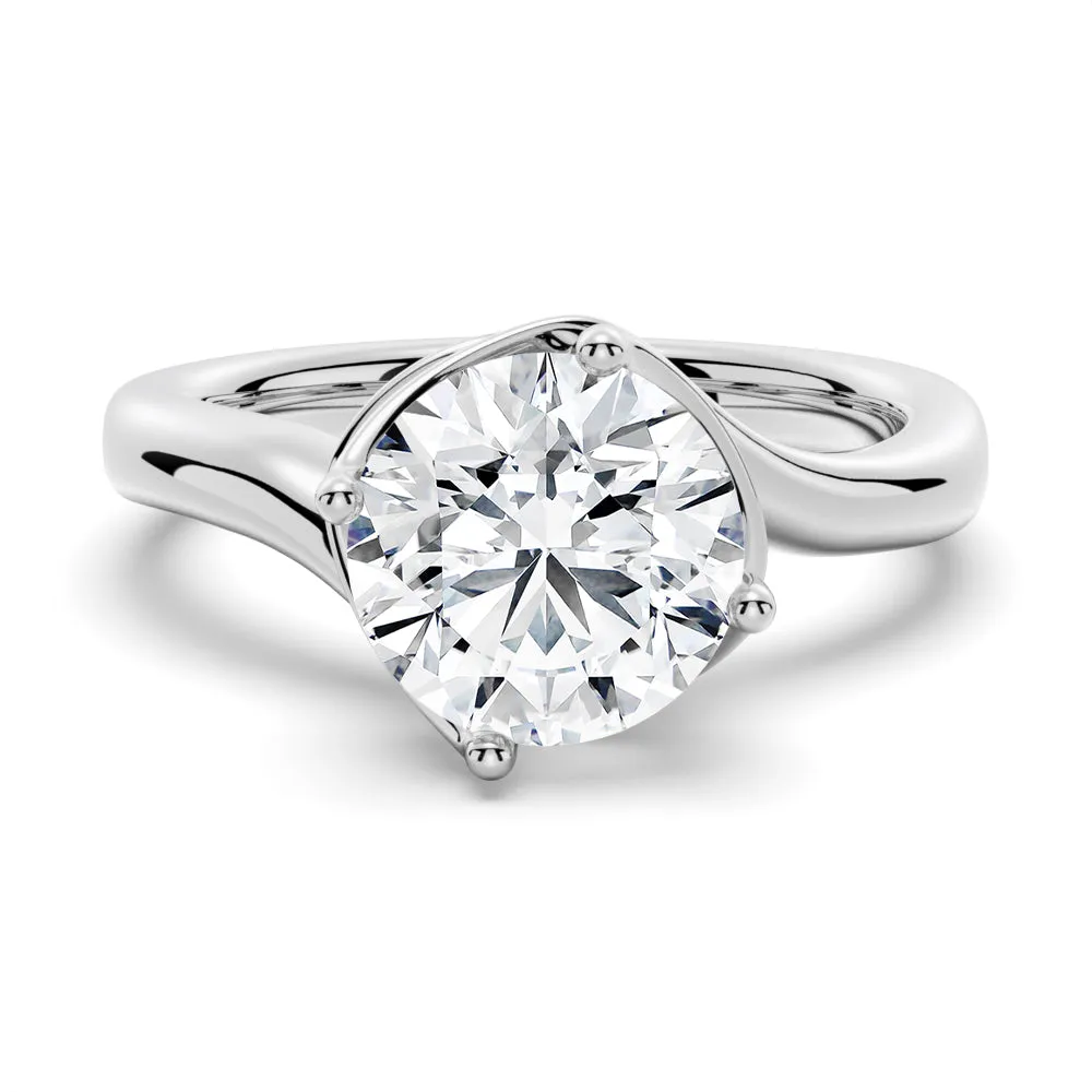 3 CT. Unique Design Solitaire Moissanite Ring