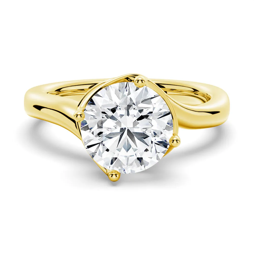 3 CT. Unique Design Solitaire Moissanite Ring