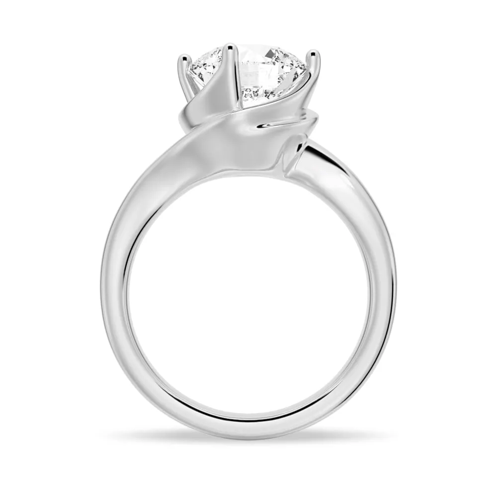 3 CT. Unique Design Solitaire Moissanite Ring