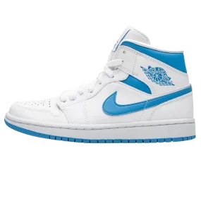 Air Jordan 1 Wmns Mid 'UNC' White Carolina Blue