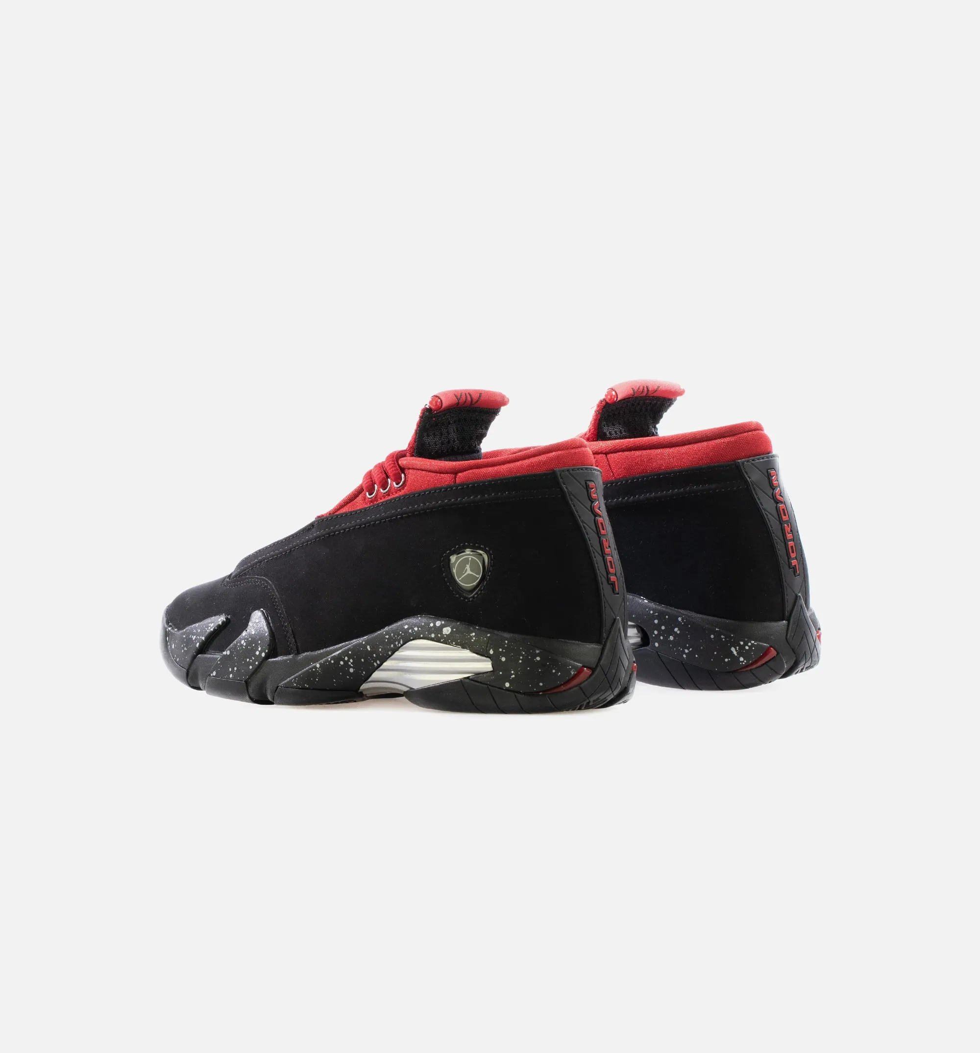 Air Jordan 14 Low Iconic Red Womens Lifestyle Shoe - Black/Metallic Silver/Gym Red Limit One Per Customer