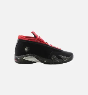 Air Jordan 14 Low Iconic Red Womens Lifestyle Shoe - Black/Metallic Silver/Gym Red Limit One Per Customer