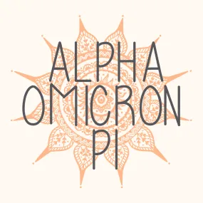 Alpha Omicron Pi Mandala Design