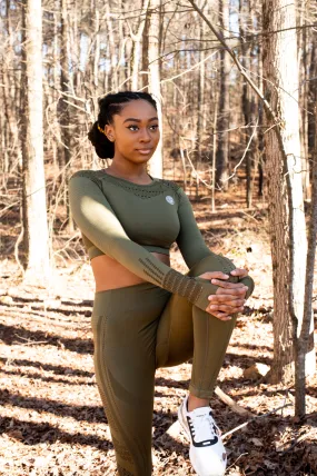 Black Vibe Tribe Signature Fitness Bottoms (Army Green)