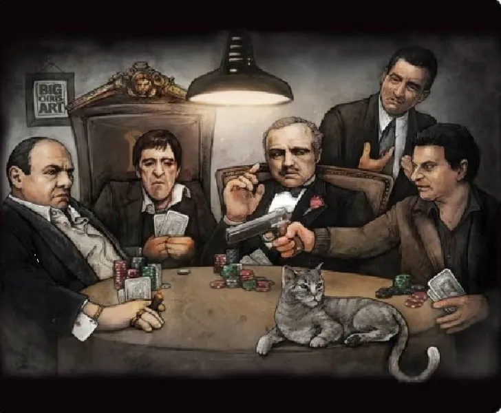 Blanket - Gangsters Playing Poker