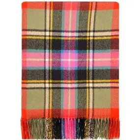 Bruce of Kinnaird tartan lambswool blanket