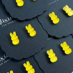 Bunny Bunnies Stud Earrings in Canary Yellow