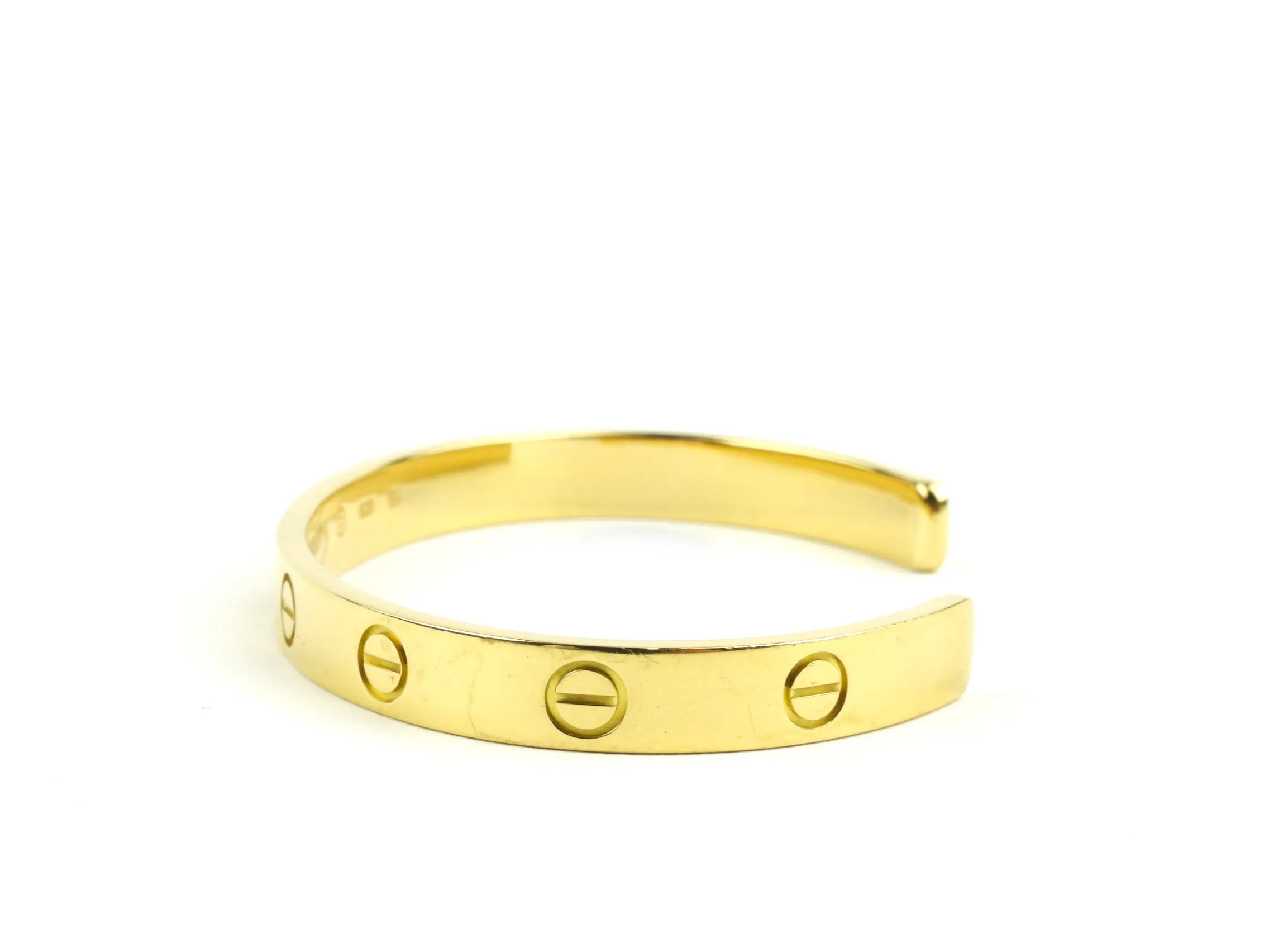 Cartier 18k Yellow Gold Love Cuff Bracelet - 16