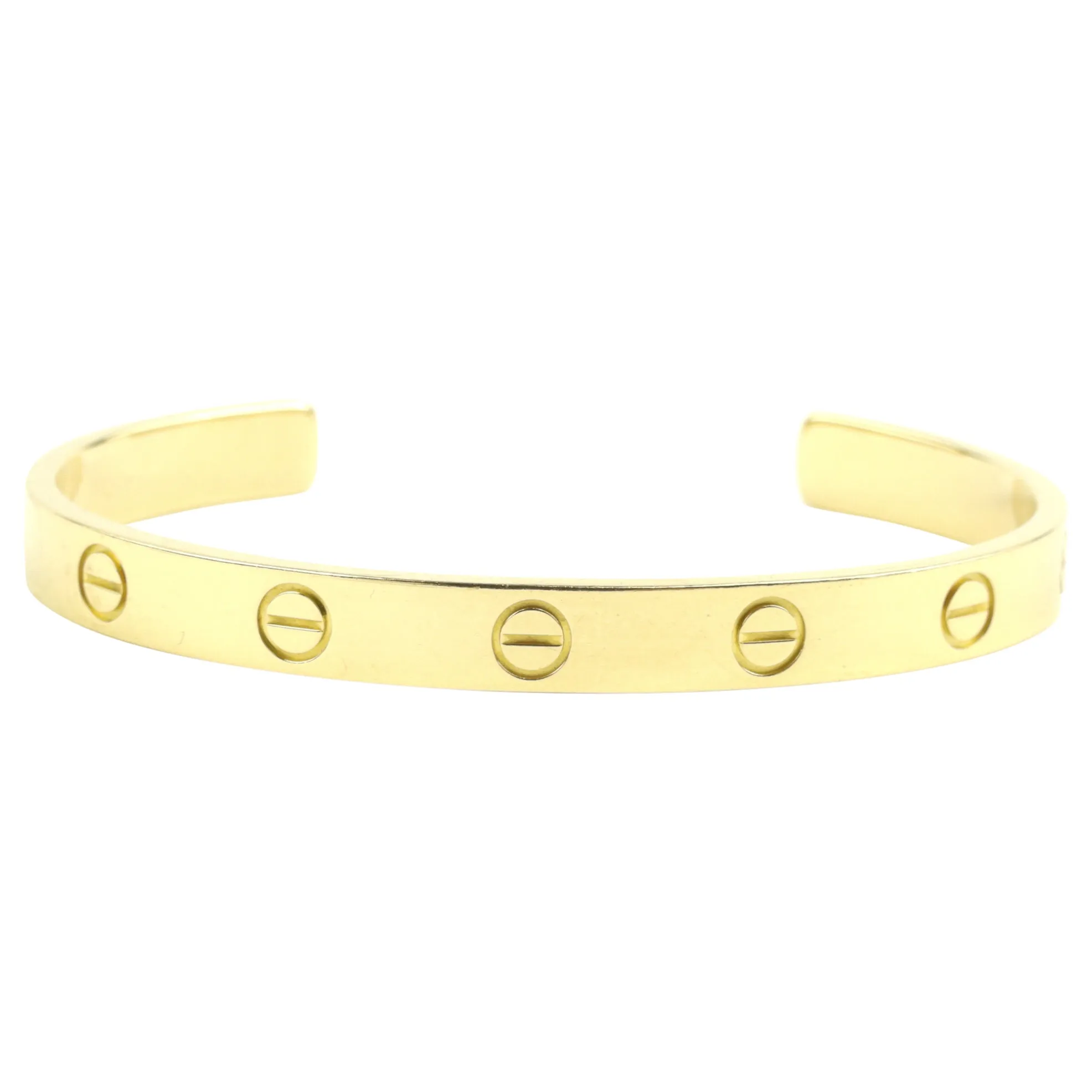 Cartier 18k Yellow Gold Love Cuff Bracelet - 16