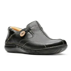 Clarks Women's Un Loop Black Leather