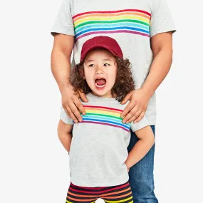 Clearance kids graphic tee in bright rainbow stripe