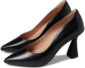 Cole Haan Grand Ambition York Pump Black Leather Pointed Toe Spool Heel Slip On