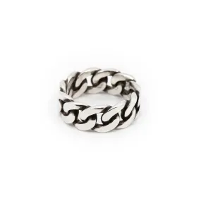 Cubano - Bold Cuban Chain Ring in Sterling Silver