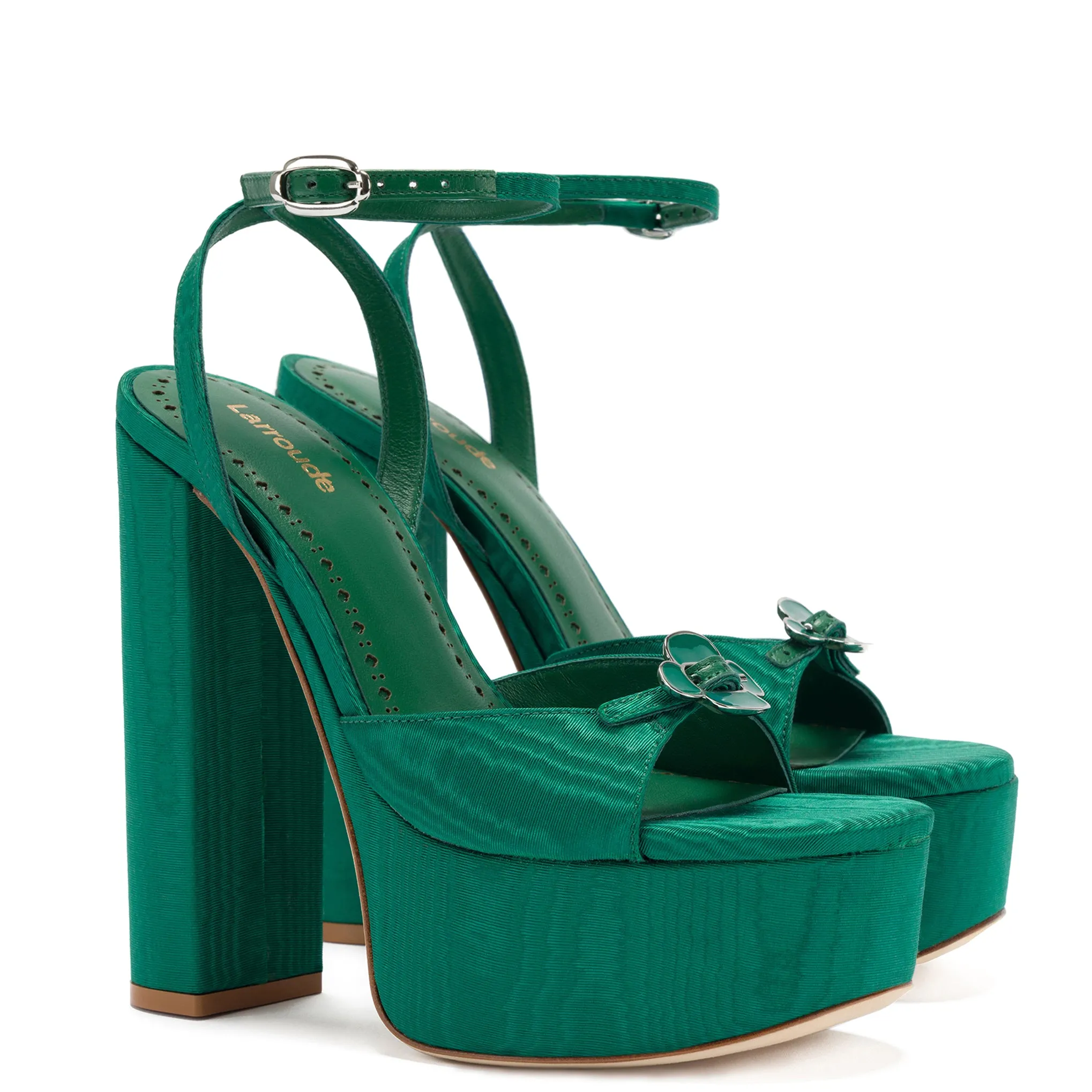 Daisy Platform In Emerald Fabric