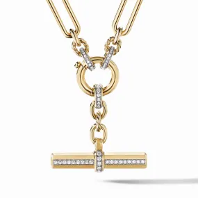 David Yurman Lexington Chain Necklace in 18K Yellow Gold with Diamonds