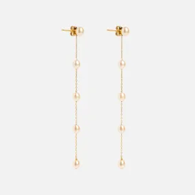 Delicate Pearl Drop Earrings