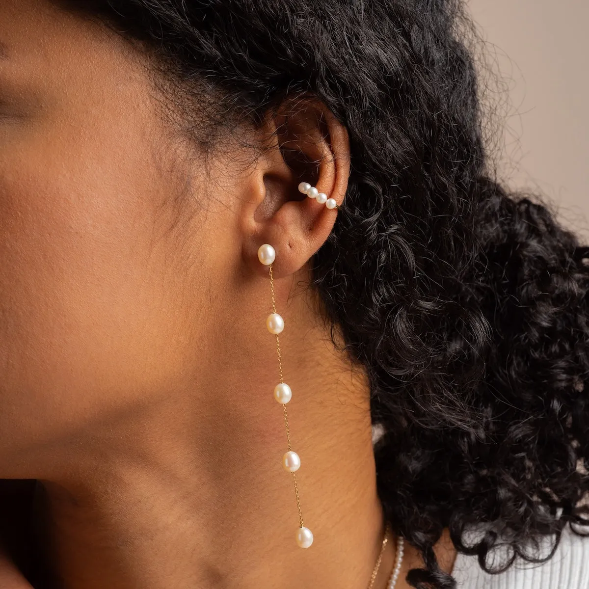 Delicate Pearl Drop Earrings