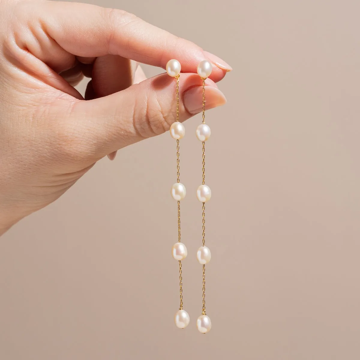 Delicate Pearl Drop Earrings