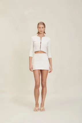 Devon Windsor - Mary Skirt - Cream Tweed