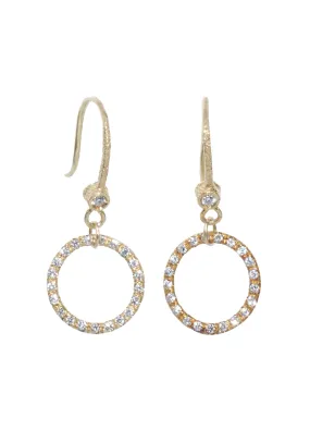 Dominique Cohen 18KYG Micro Diamond Circle Earrings