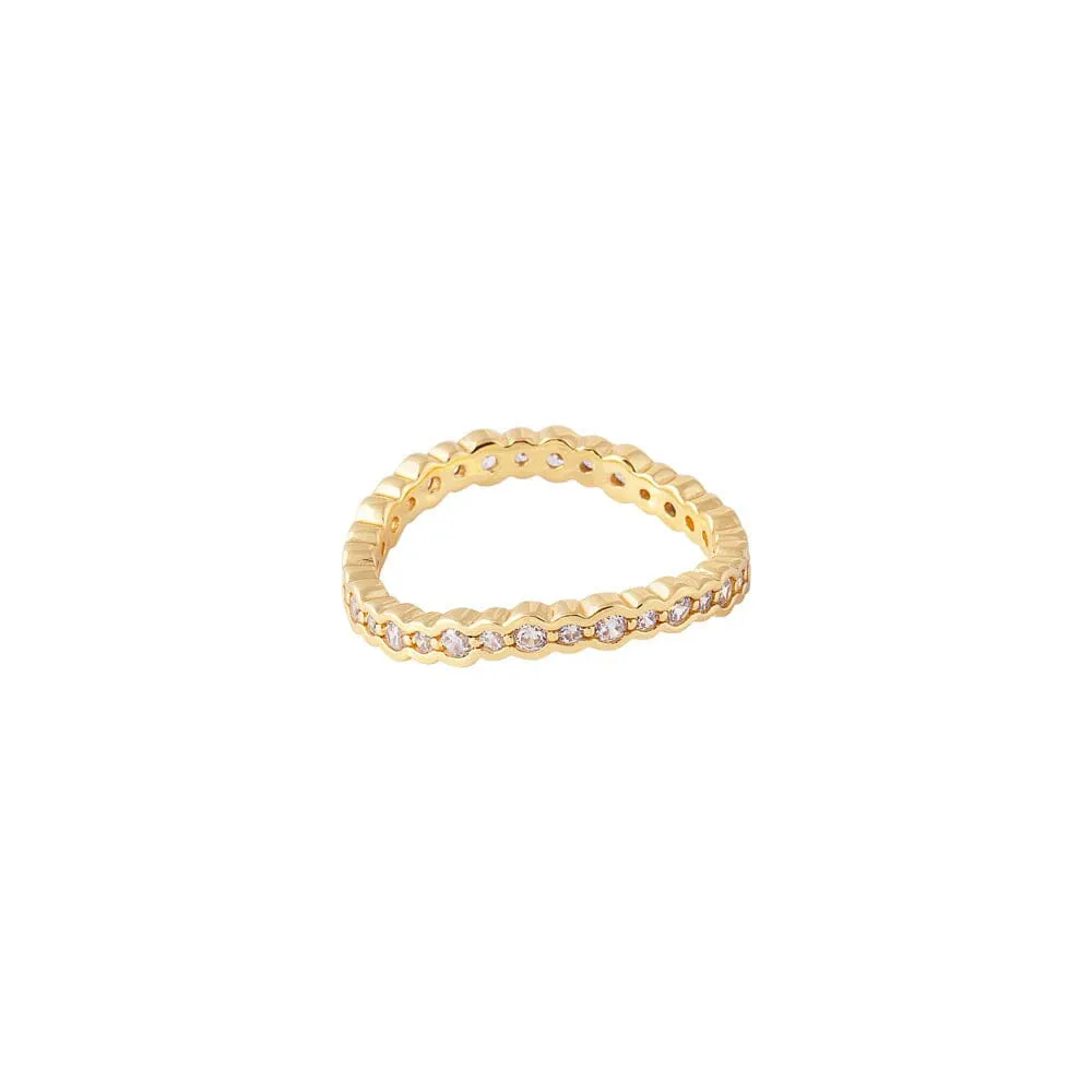 Fairley Curved Stacking Ring - Gold