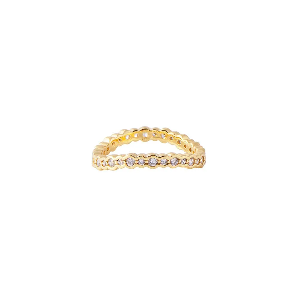 Fairley Curved Stacking Ring - Gold