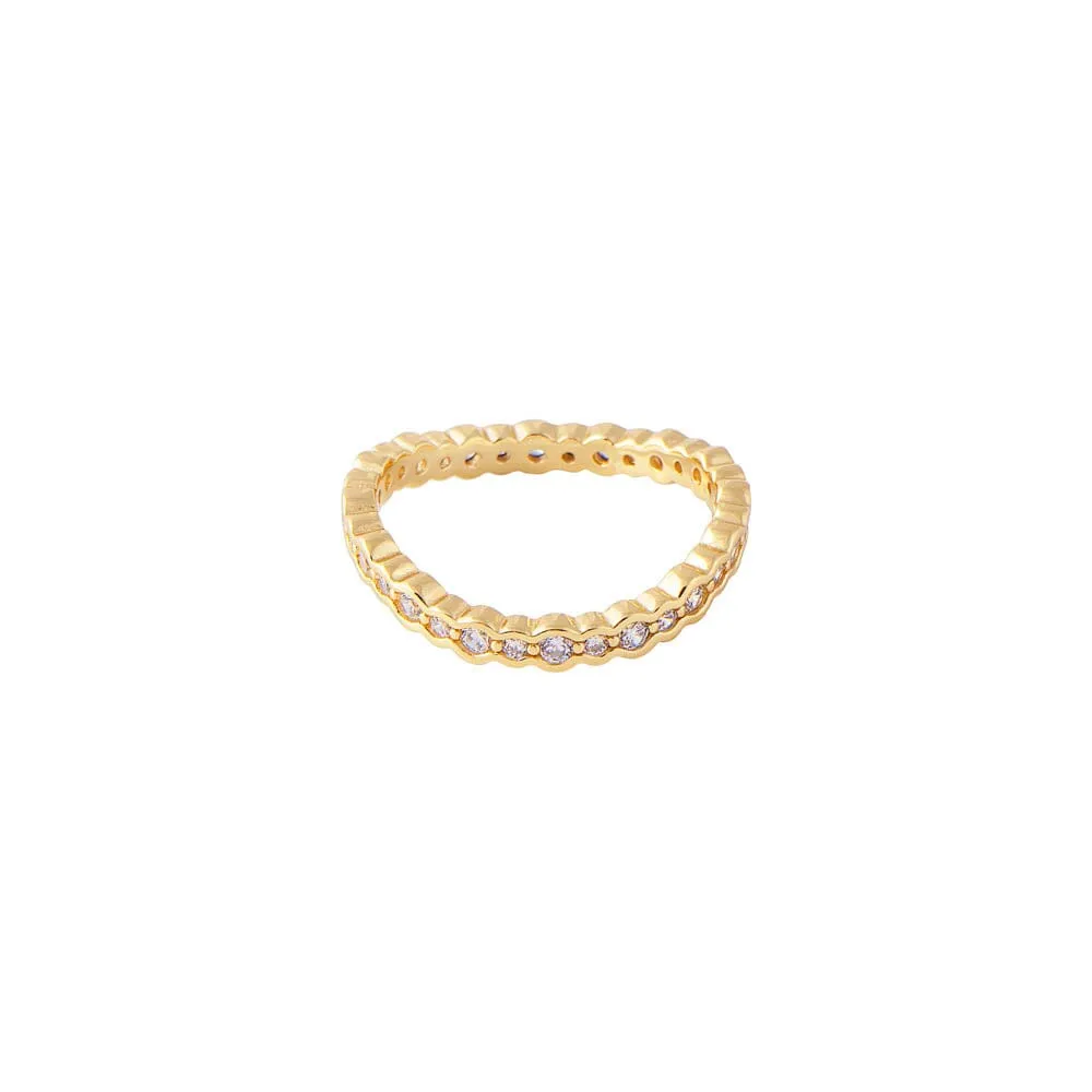 Fairley Curved Stacking Ring - Gold