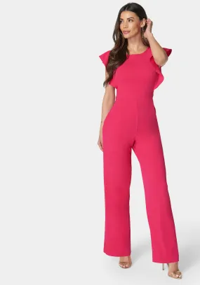 Flutter Sleeve Core Jumpsuit