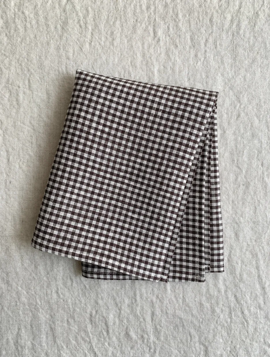 Fog Linen :: Kitchen Cloth, Josh, Dk Brown Check