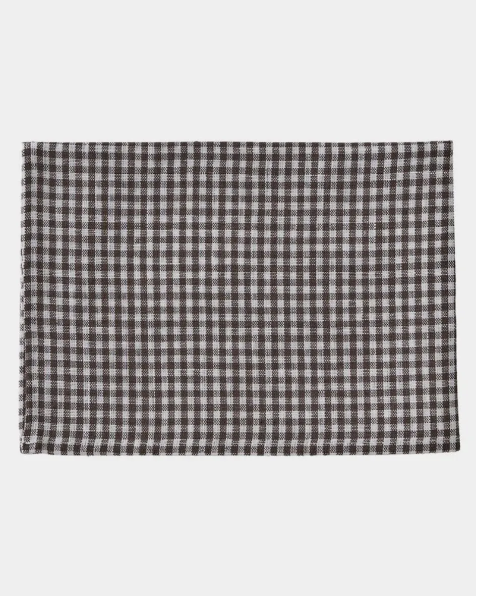 Fog Linen :: Kitchen Cloth, Josh, Dk Brown Check