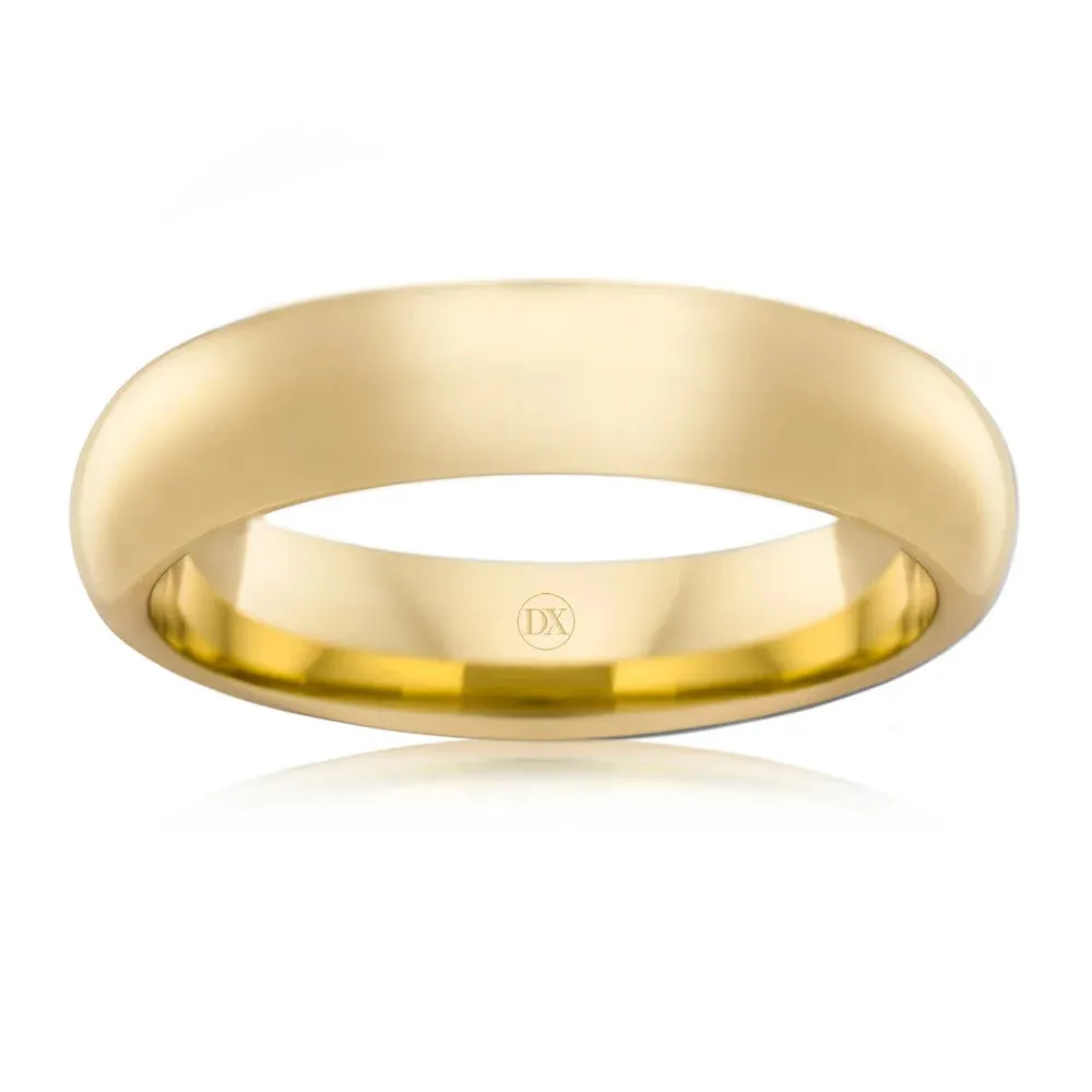 Full Dome 5mm - 18ct Yellow Gold