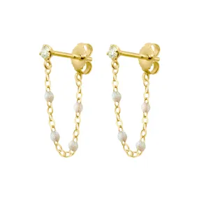 Gigi Supreme Diamond earrings, Opal, Yellow Gold