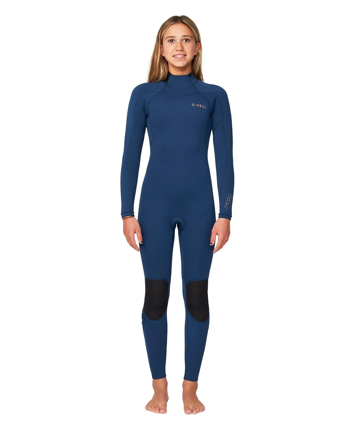 Girl's Bahia 3/2mm Steamer Back Zip Wetsuit - Navy