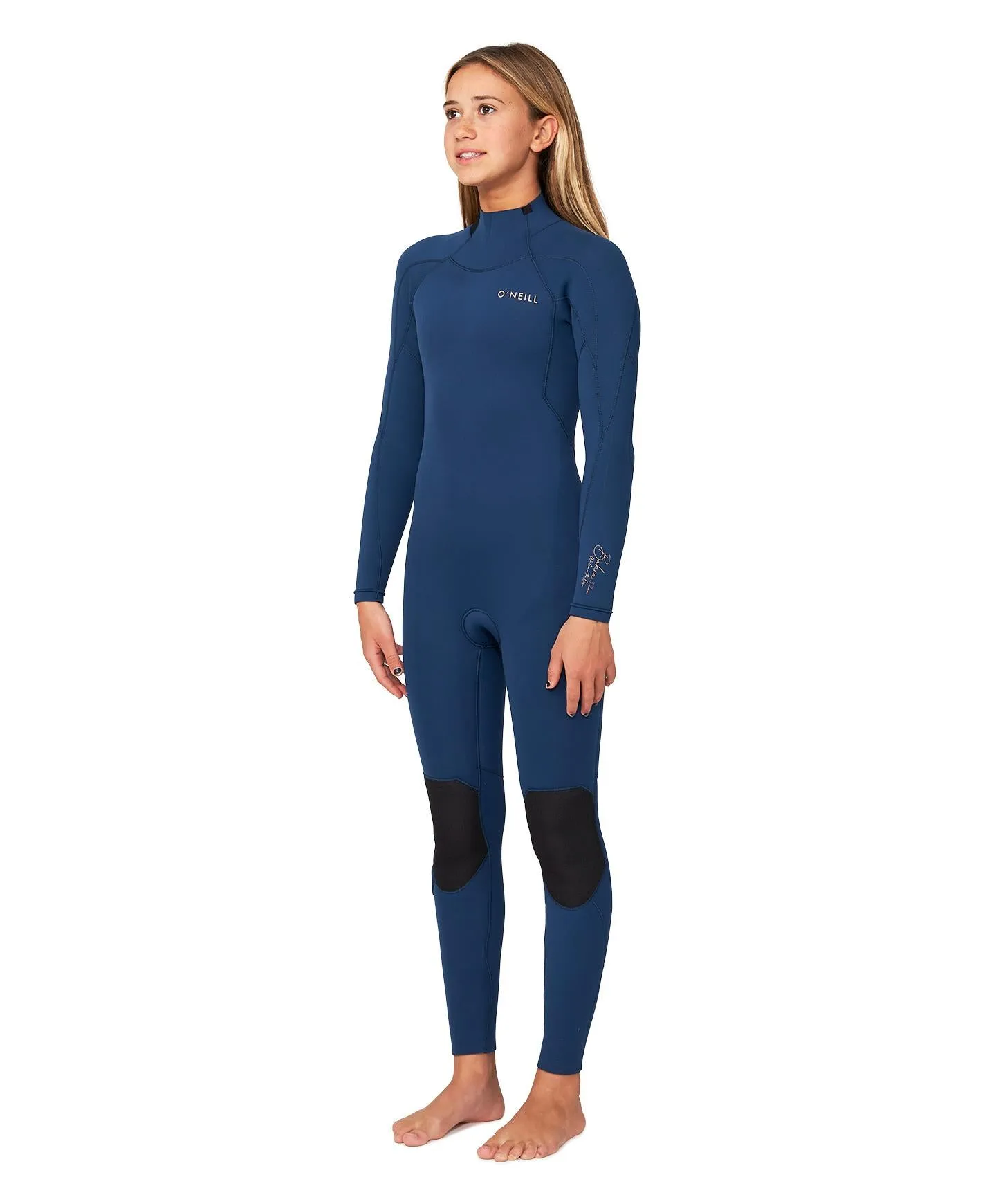 Girl's Bahia 3/2mm Steamer Back Zip Wetsuit - Navy