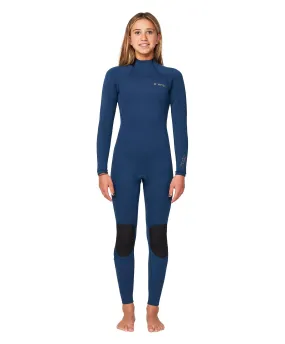 Girl's Bahia 3/2mm Steamer Back Zip Wetsuit - Navy