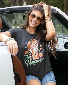 Grace & Lace Perfect Crew Neck (Tiger Design)