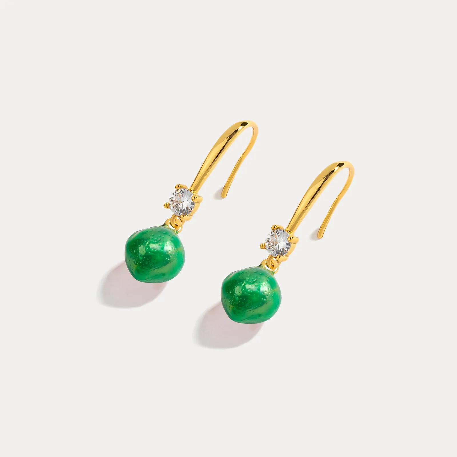 Green Lemon Earrings